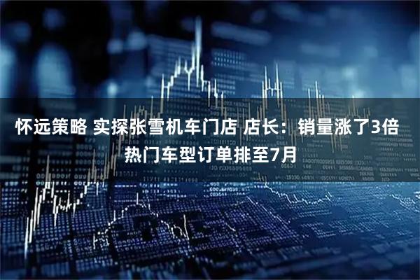 怀远策略 实探张雪机车门店 店长：销量涨了3倍 热门车型订单排至7月