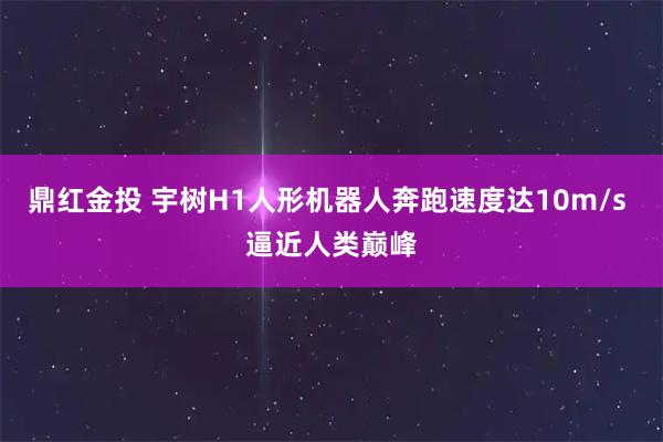鼎红金投 宇树H1人形机器人奔跑速度达10m/s 逼近人类巅峰